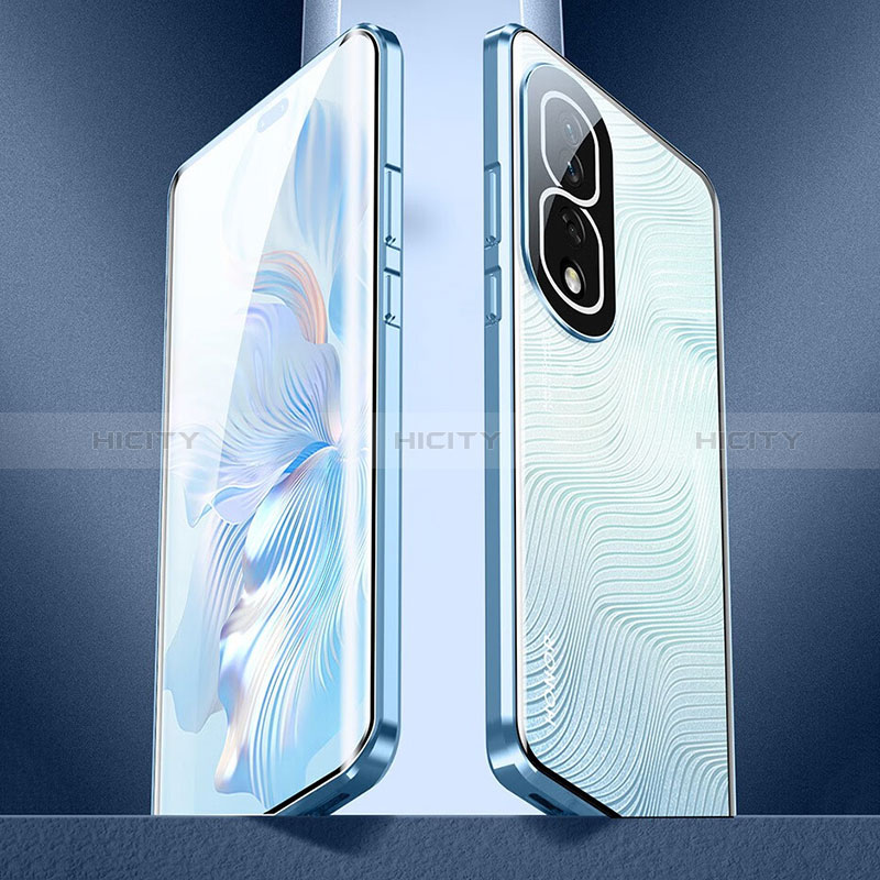 Custodia Lusso Alluminio Laterale Specchio 360 Gradi Cover P01 per Huawei Honor 80 Pro Flat 5G