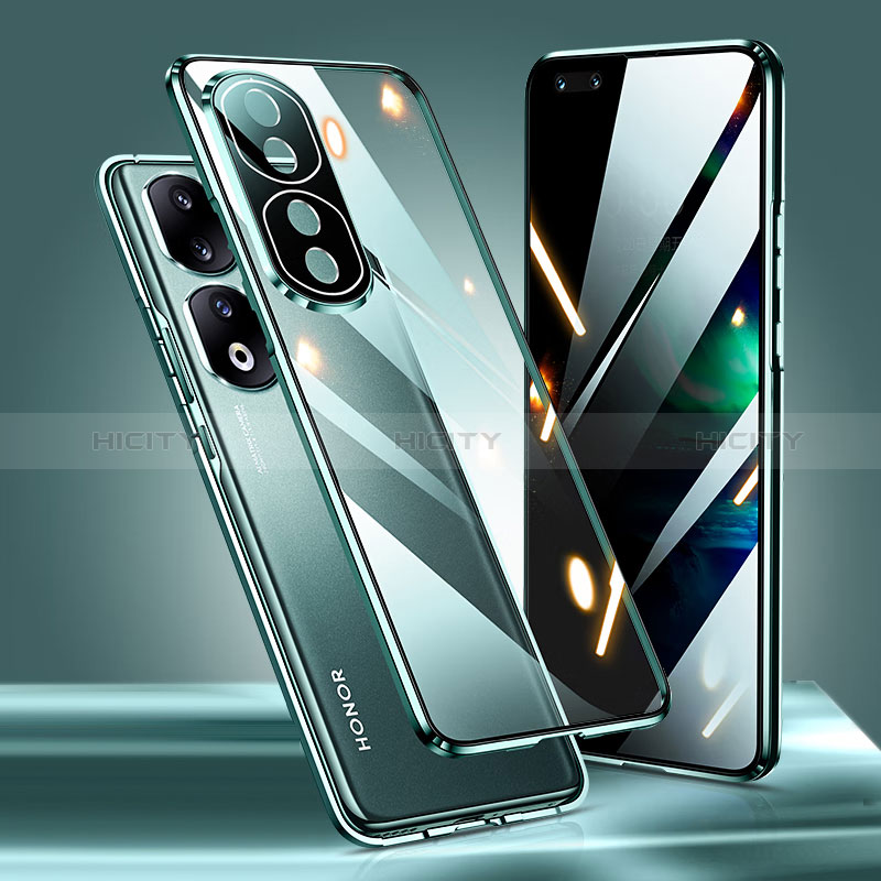 Custodia Lusso Alluminio Laterale Specchio 360 Gradi Cover P01 per Huawei Honor 90 Pro 5G