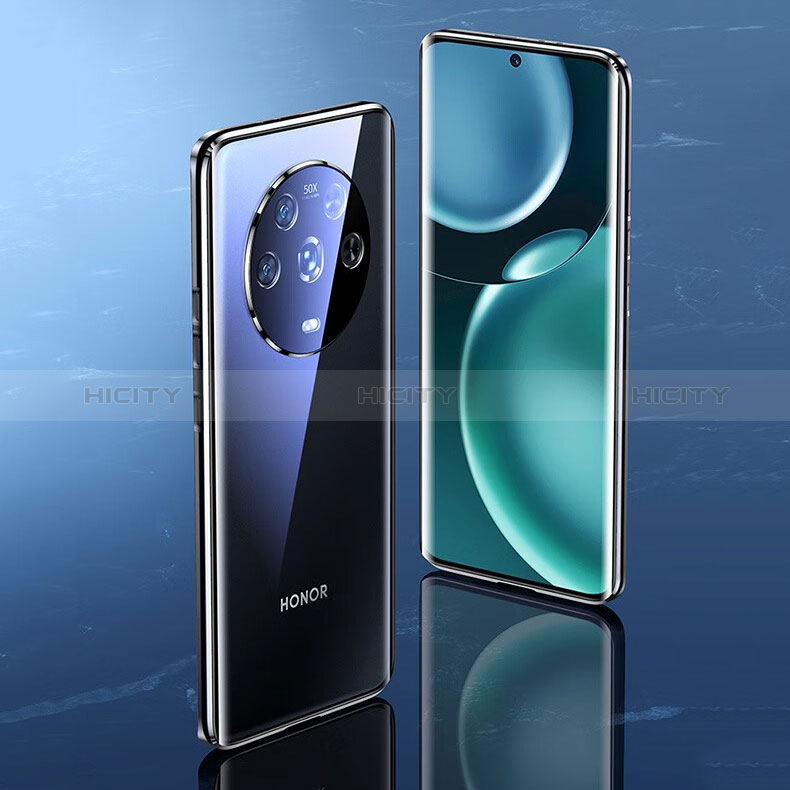 Custodia Lusso Alluminio Laterale Specchio 360 Gradi Cover P01 per Huawei Honor Magic4 5G