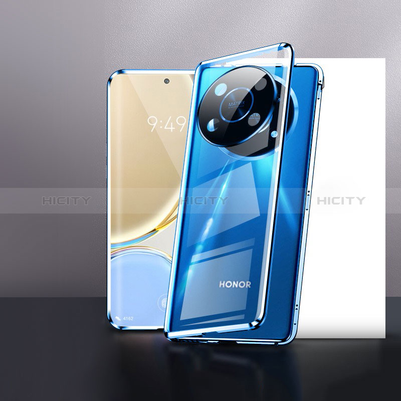 Custodia Lusso Alluminio Laterale Specchio 360 Gradi Cover P01 per Huawei Honor Magic4 Lite 5G