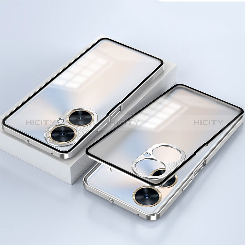 Custodia Lusso Alluminio Laterale Specchio 360 Gradi Cover P01 per Huawei Nova 11i