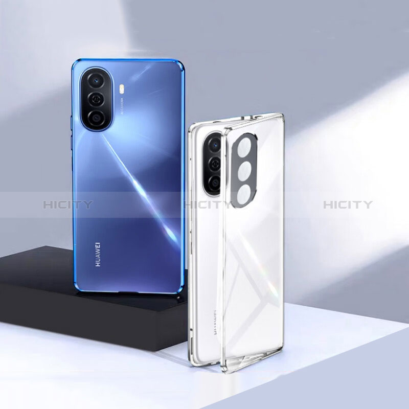 Custodia Lusso Alluminio Laterale Specchio 360 Gradi Cover P01 per Huawei Nova Y70