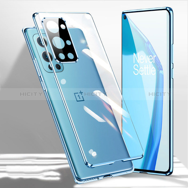 Custodia Lusso Alluminio Laterale Specchio 360 Gradi Cover P01 per OnePlus 9R 5G