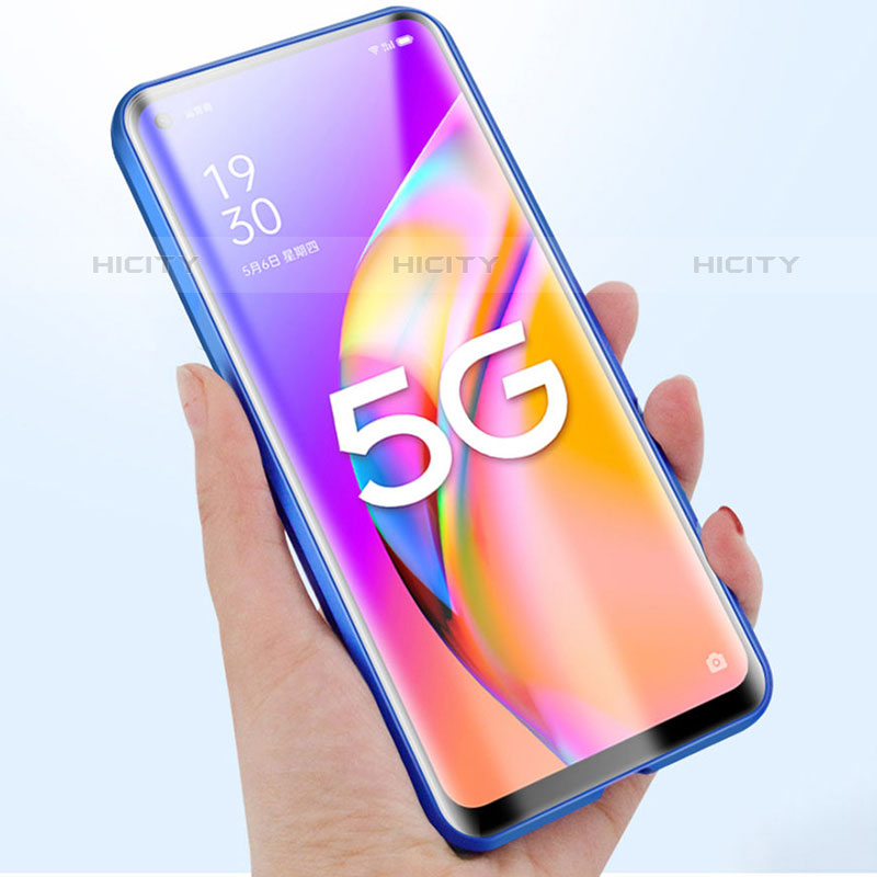 Custodia Lusso Alluminio Laterale Specchio 360 Gradi Cover P01 per Oppo F19 Pro+ Plus 5G