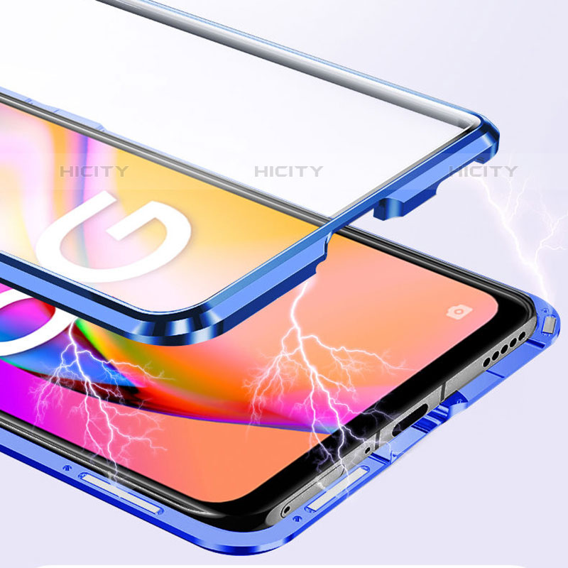 Custodia Lusso Alluminio Laterale Specchio 360 Gradi Cover P01 per Oppo Reno5 Z 5G