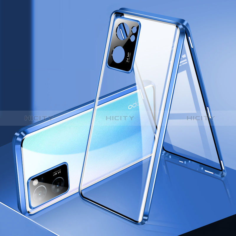 Custodia Lusso Alluminio Laterale Specchio 360 Gradi Cover P01 per Realme Narzo 50 5G