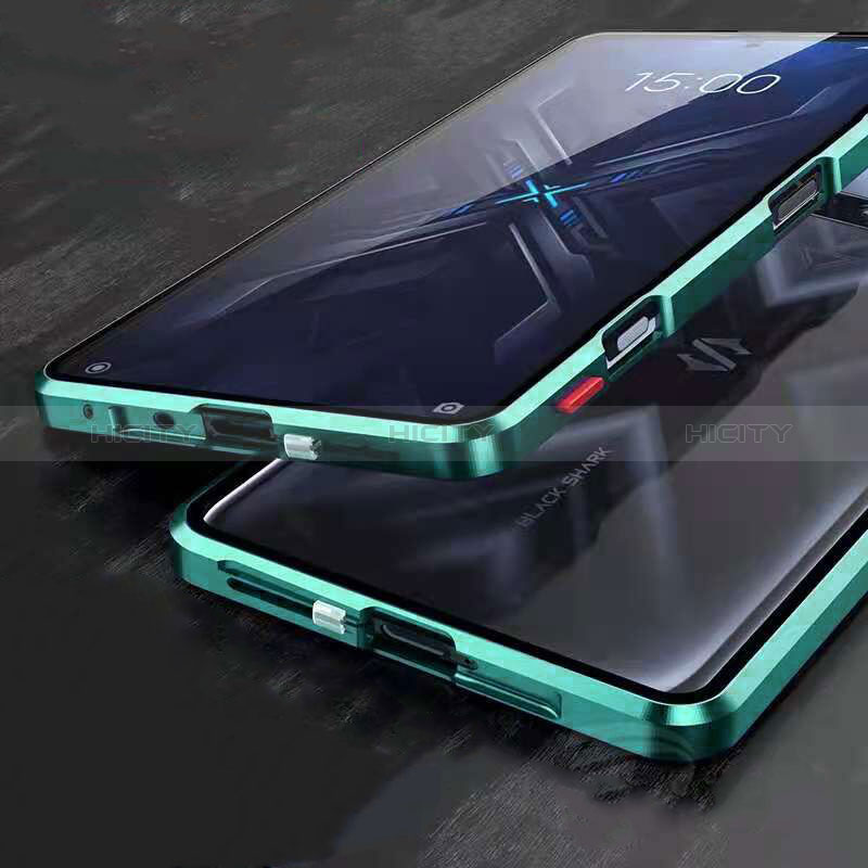 Custodia Lusso Alluminio Laterale Specchio 360 Gradi Cover P01 per Xiaomi Black Shark 4S 5G