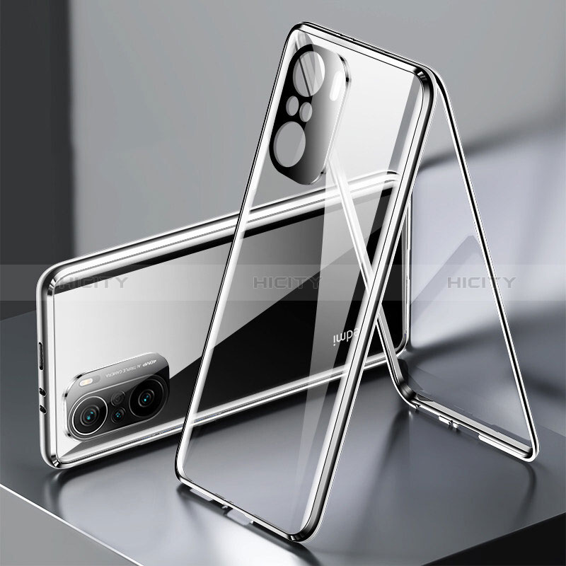 Custodia Lusso Alluminio Laterale Specchio 360 Gradi Cover P01 per Xiaomi Poco F3 5G