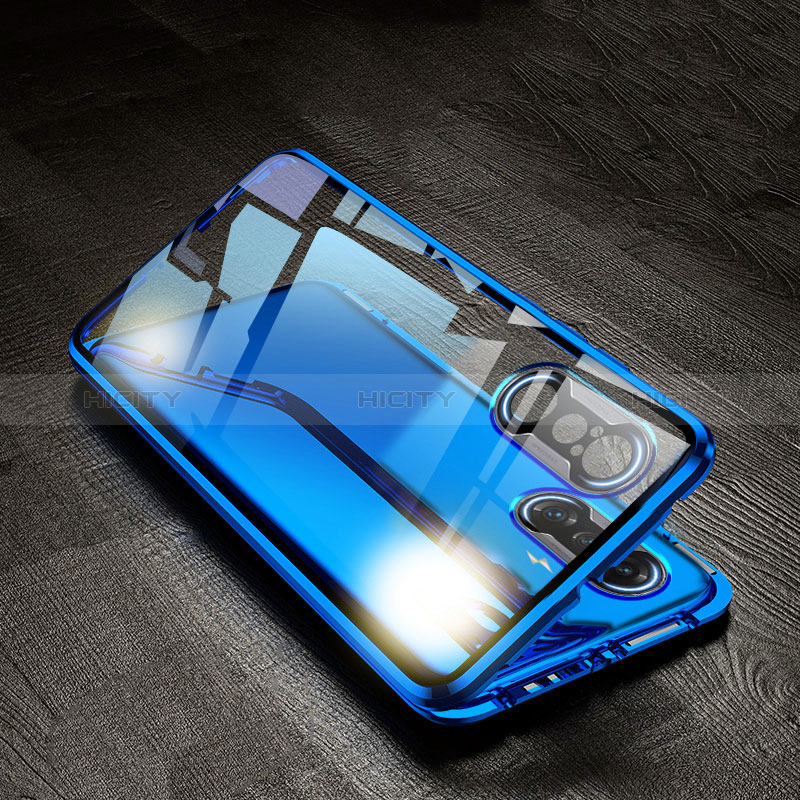Custodia Lusso Alluminio Laterale Specchio 360 Gradi Cover P01 per Xiaomi Poco F3 GT 5G