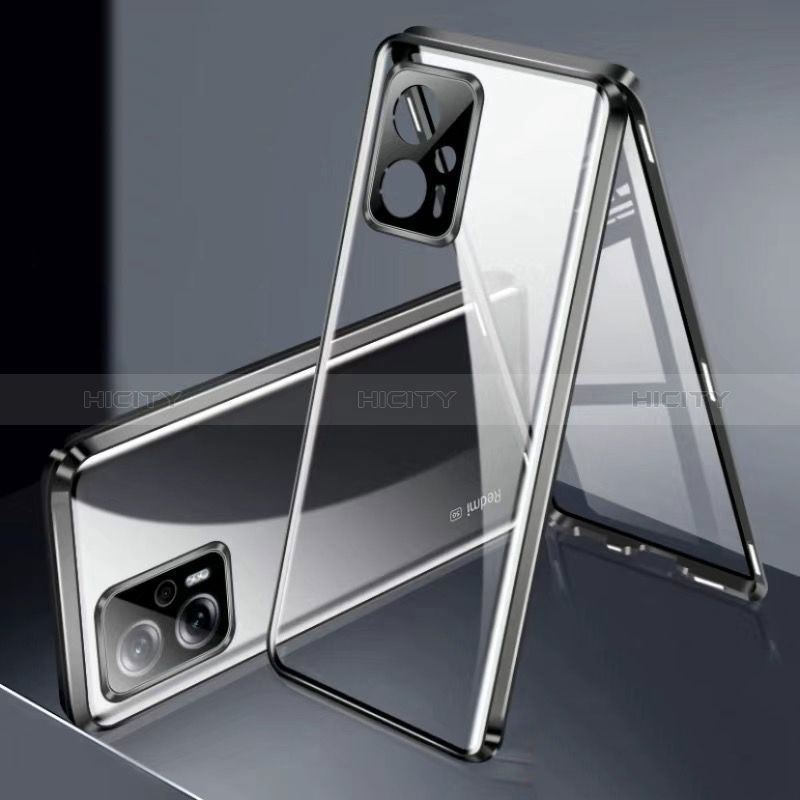 Custodia Lusso Alluminio Laterale Specchio 360 Gradi Cover P01 per Xiaomi Poco X4 GT 5G
