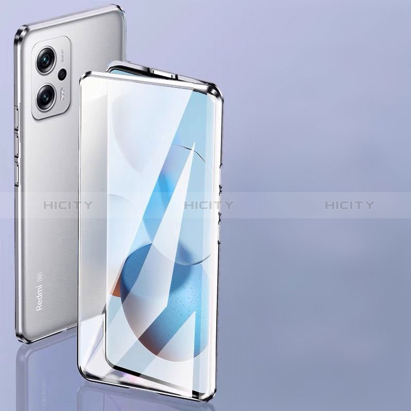 Custodia Lusso Alluminio Laterale Specchio 360 Gradi Cover P01 per Xiaomi Poco X4 GT 5G