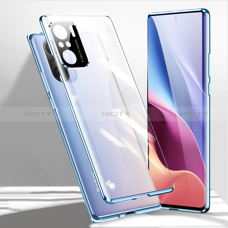 Custodia Lusso Alluminio Laterale Specchio 360 Gradi Cover P01 per Xiaomi Redmi K40 Pro+ Plus 5G