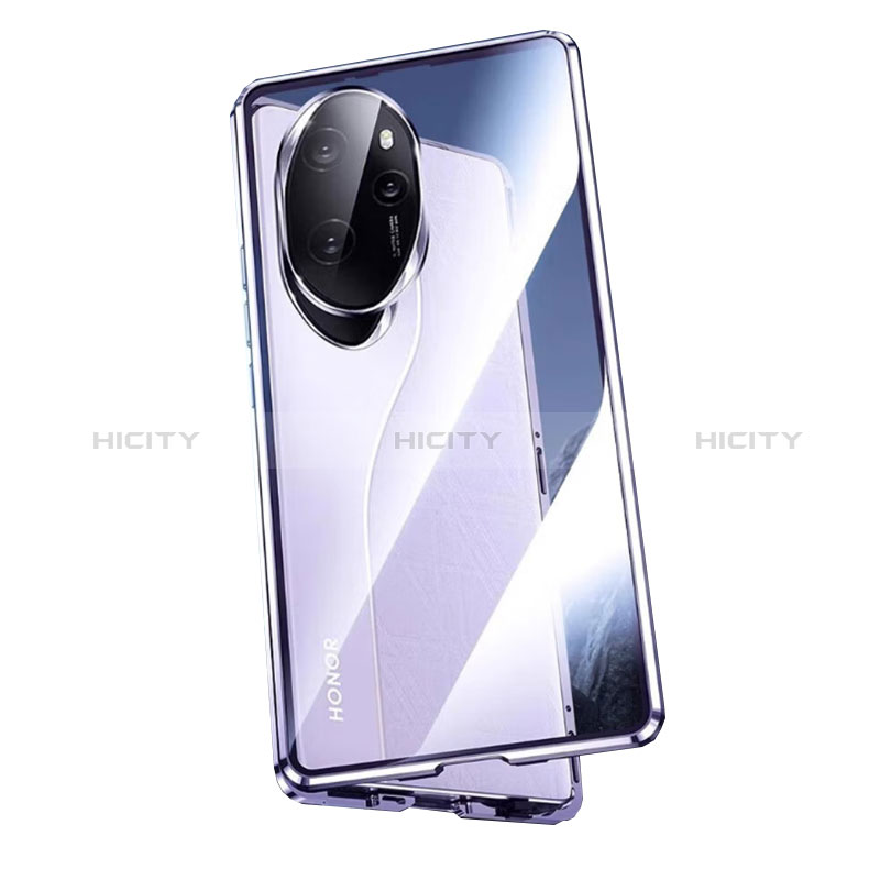 Custodia Lusso Alluminio Laterale Specchio 360 Gradi Cover P02 per Huawei Honor 100 Pro 5G