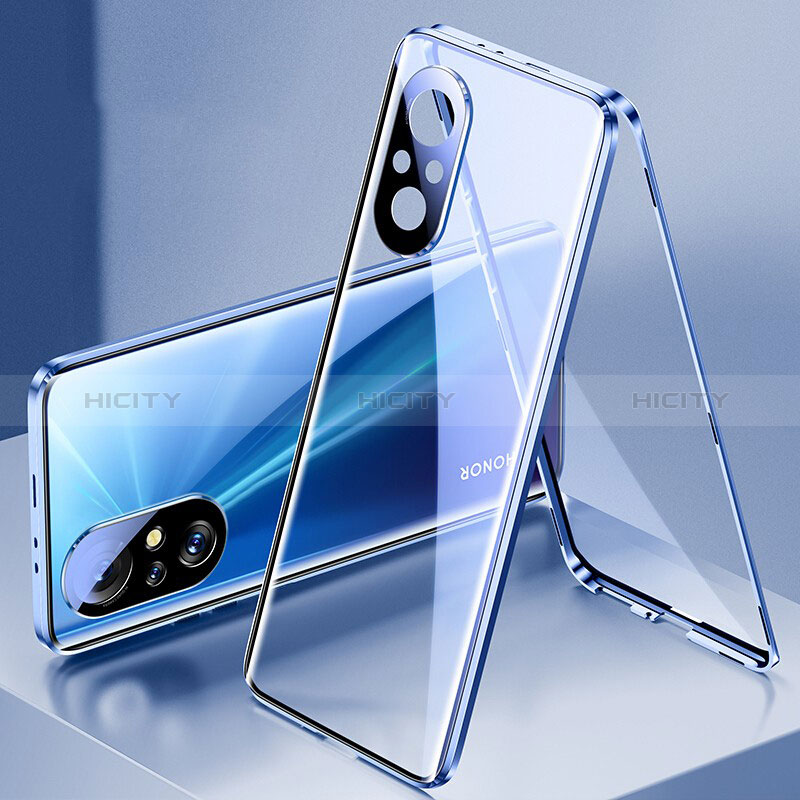 Custodia Lusso Alluminio Laterale Specchio 360 Gradi Cover P02 per Huawei Honor 50 SE 5G