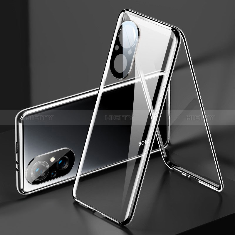 Custodia Lusso Alluminio Laterale Specchio 360 Gradi Cover P02 per Huawei Honor 50 SE 5G