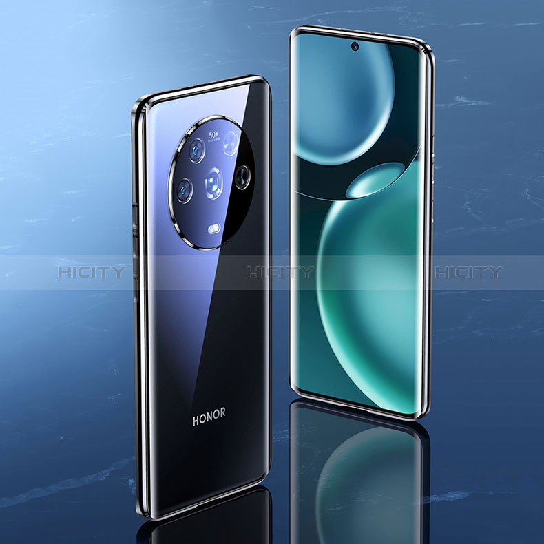 Custodia Lusso Alluminio Laterale Specchio 360 Gradi Cover P02 per Huawei Honor Magic4 Ultimate 5G