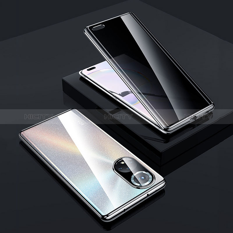 Custodia Lusso Alluminio Laterale Specchio 360 Gradi Cover P02 per Huawei Nova 9 Pro