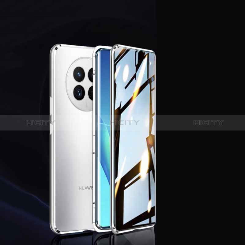 Custodia Lusso Alluminio Laterale Specchio 360 Gradi Cover P02 per Huawei Nova Y91