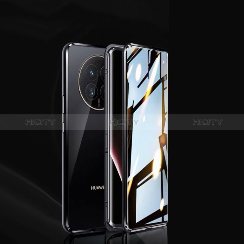 Custodia Lusso Alluminio Laterale Specchio 360 Gradi Cover P02 per Huawei Nova Y91