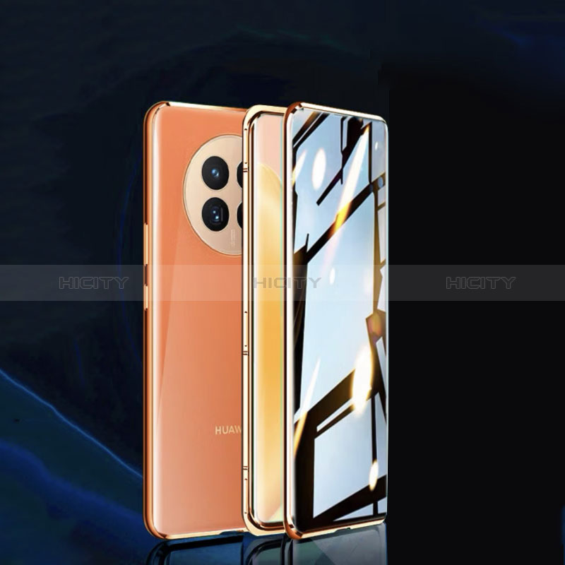 Custodia Lusso Alluminio Laterale Specchio 360 Gradi Cover P02 per Huawei Nova Y91