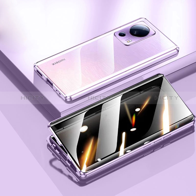 Custodia Lusso Alluminio Laterale Specchio 360 Gradi Cover P02 per Xiaomi Mi 12 Lite NE 5G