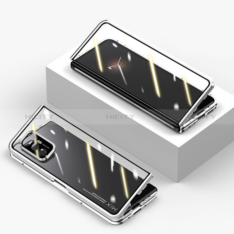 Custodia Lusso Alluminio Laterale Specchio 360 Gradi Cover P02 per Xiaomi Mix Fold 5G