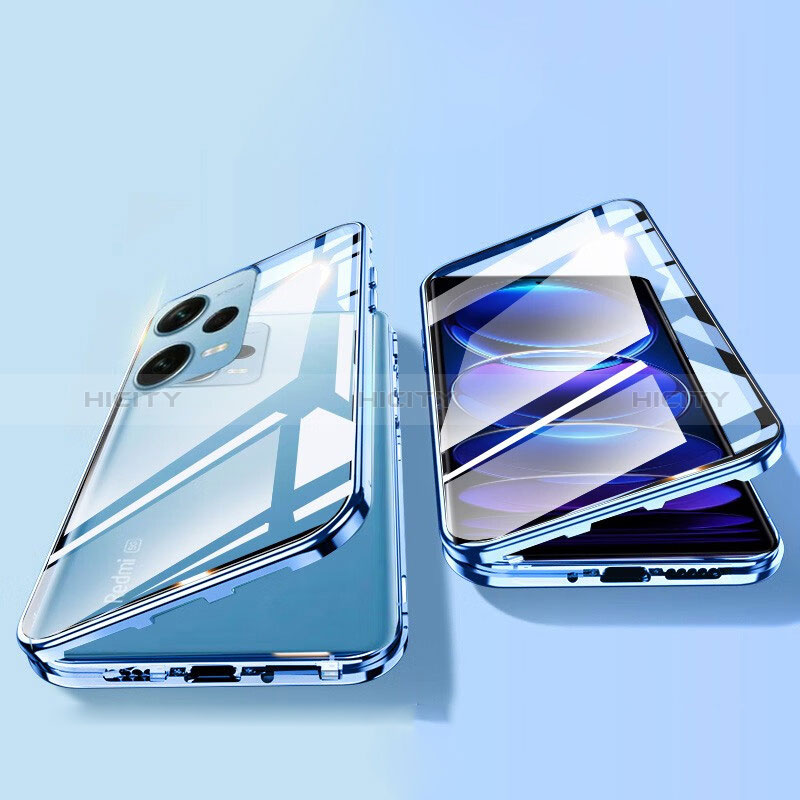 Custodia Lusso Alluminio Laterale Specchio 360 Gradi Cover P02 per Xiaomi Poco X5 5G