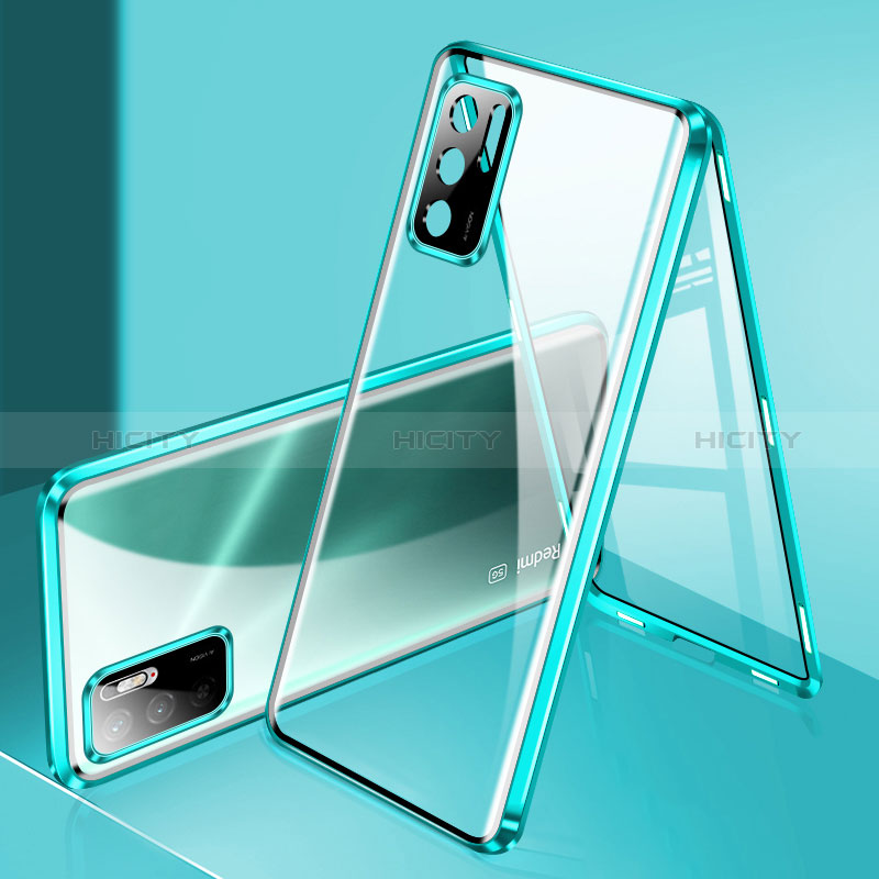 Custodia Lusso Alluminio Laterale Specchio 360 Gradi Cover P02 per Xiaomi Redmi Note 10 5G