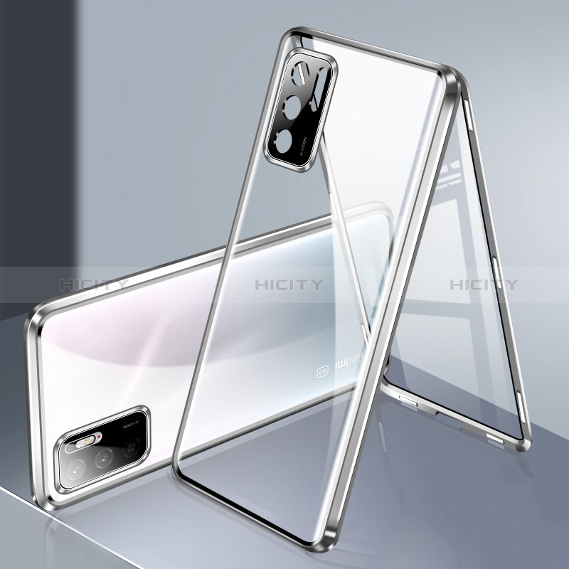 Custodia Lusso Alluminio Laterale Specchio 360 Gradi Cover P02 per Xiaomi Redmi Note 10 5G