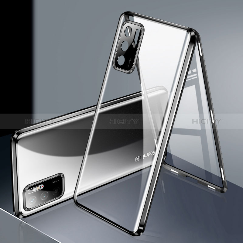 Custodia Lusso Alluminio Laterale Specchio 360 Gradi Cover P02 per Xiaomi Redmi Note 10T 5G