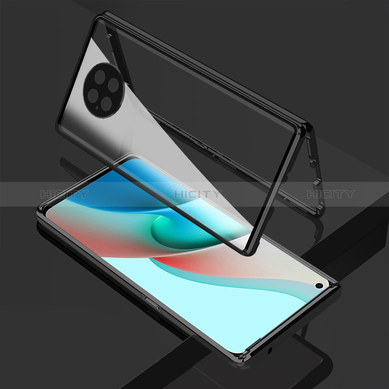 Custodia Lusso Alluminio Laterale Specchio 360 Gradi Cover P02 per Xiaomi Redmi Note 9 5G