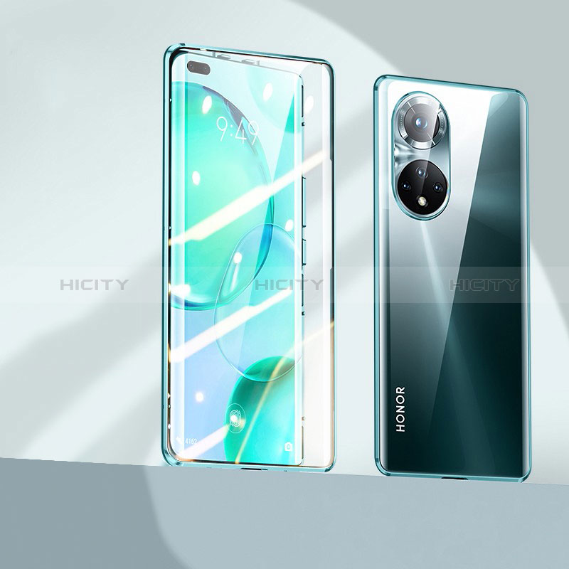 Custodia Lusso Alluminio Laterale Specchio 360 Gradi Cover P03 per Huawei Nova 9 Pro