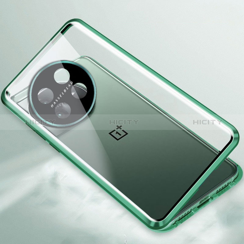 Custodia Lusso Alluminio Laterale Specchio 360 Gradi Cover P03 per OnePlus 11 5G