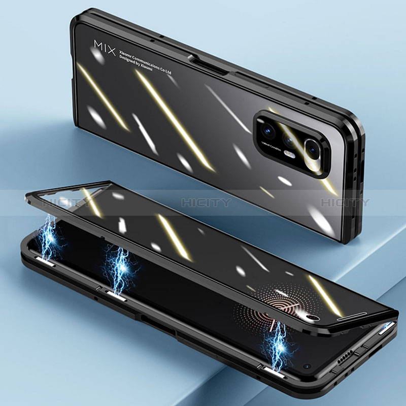 Custodia Lusso Alluminio Laterale Specchio 360 Gradi Cover P03 per Xiaomi Mix Fold 5G