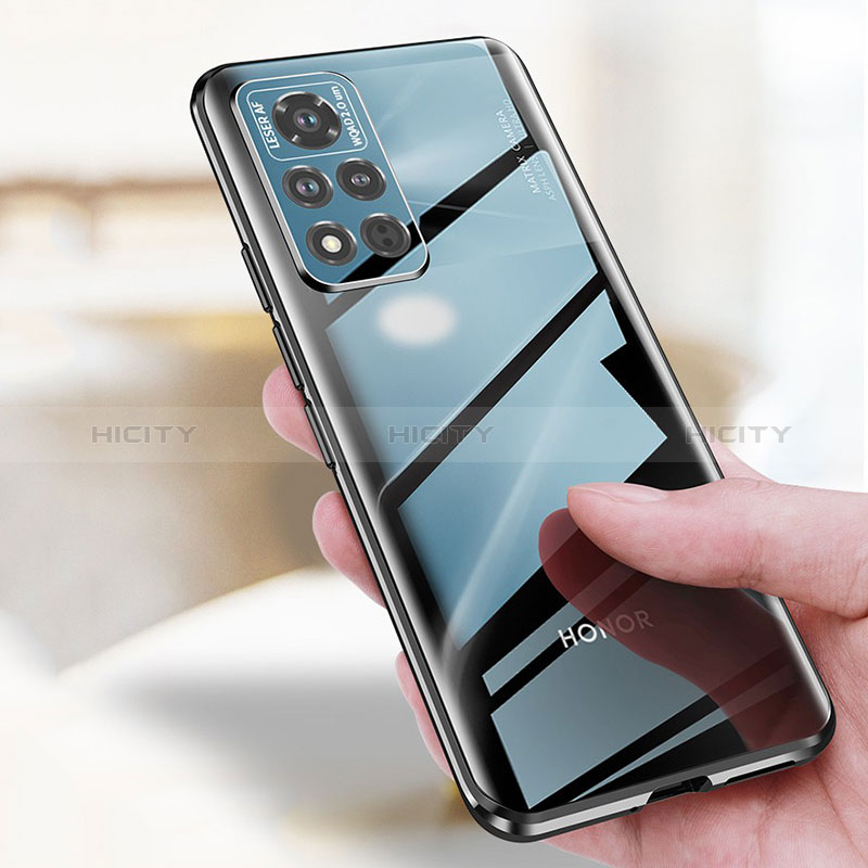 Custodia Lusso Alluminio Laterale Specchio 360 Gradi Cover P04 per Huawei Honor V40 5G