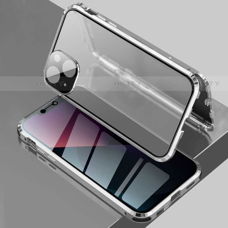 Custodia Lusso Alluminio Laterale Specchio 360 Gradi Cover per Apple iPhone 13