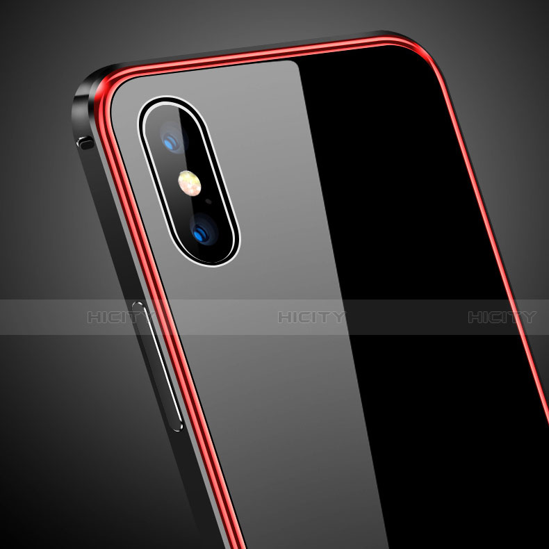 Custodia Lusso Alluminio Laterale Specchio 360 Gradi Cover per Apple iPhone X