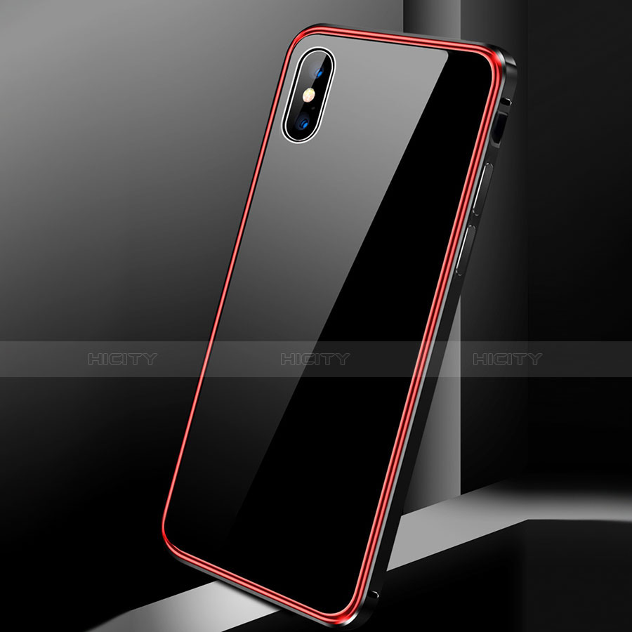 Custodia Lusso Alluminio Laterale Specchio 360 Gradi Cover per Apple iPhone Xs