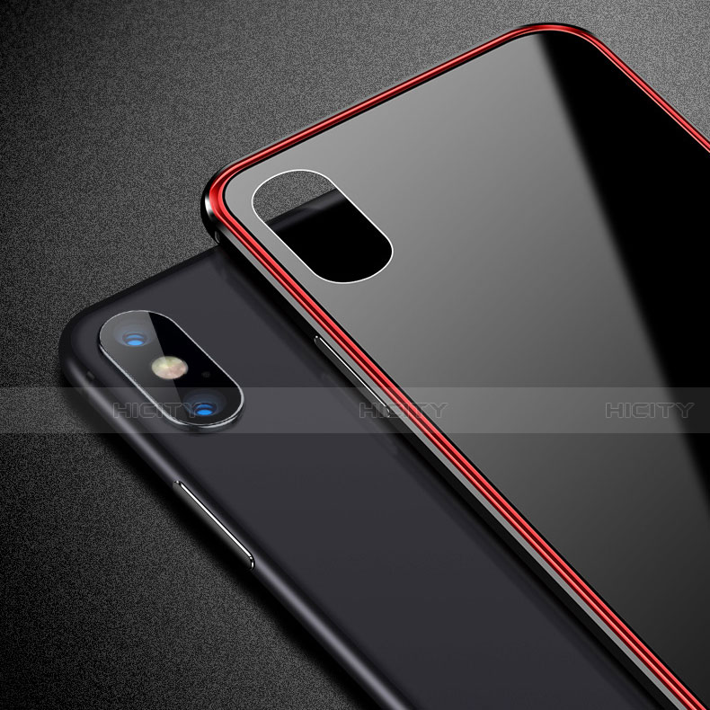 Custodia Lusso Alluminio Laterale Specchio 360 Gradi Cover per Apple iPhone Xs