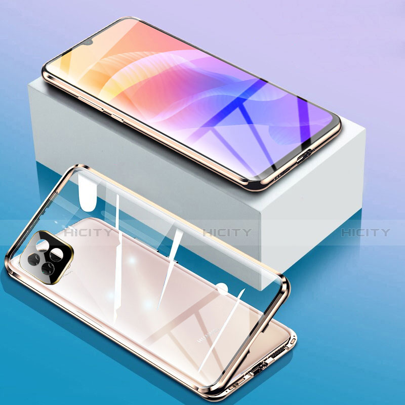 Custodia Lusso Alluminio Laterale Specchio 360 Gradi Cover per Huawei Enjoy 20 5G