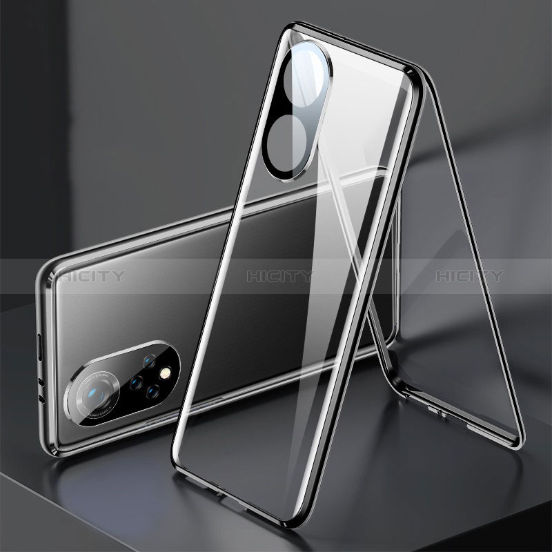 Custodia Lusso Alluminio Laterale Specchio 360 Gradi Cover per Huawei Honor 50 5G