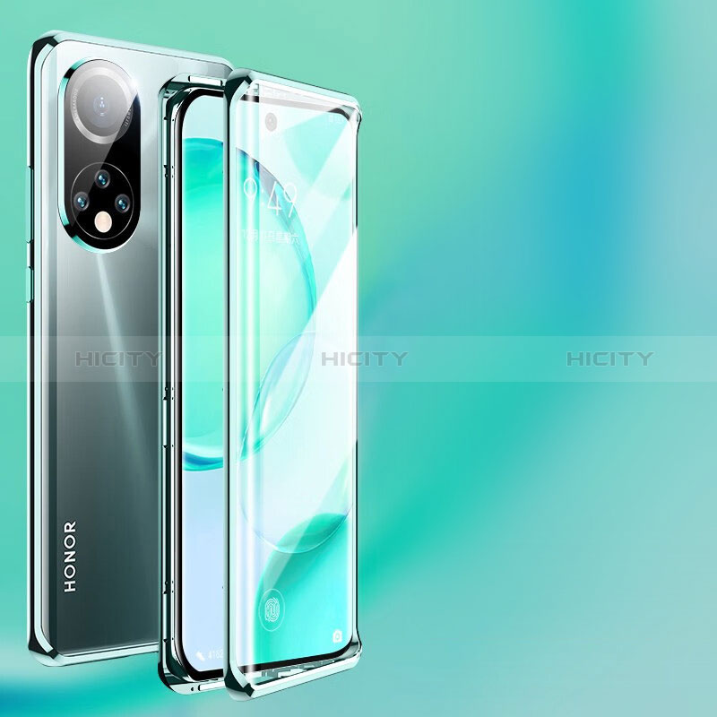 Custodia Lusso Alluminio Laterale Specchio 360 Gradi Cover per Huawei Honor 50 5G