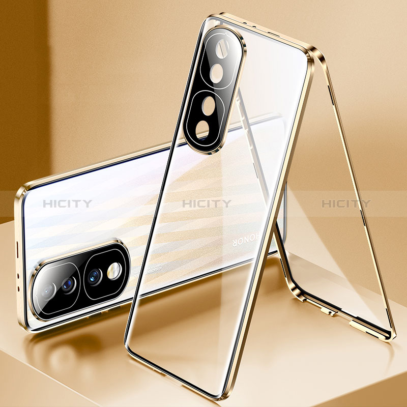 Custodia Lusso Alluminio Laterale Specchio 360 Gradi Cover per Huawei Honor 70 Pro+ Plus 5G