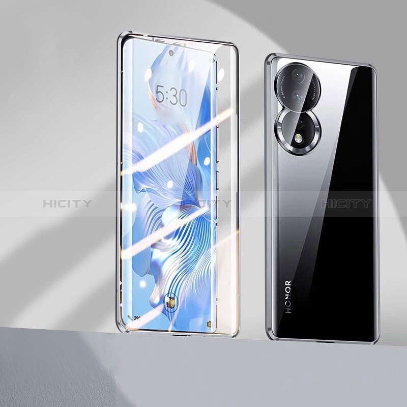 Custodia Lusso Alluminio Laterale Specchio 360 Gradi Cover per Huawei Honor 80 5G