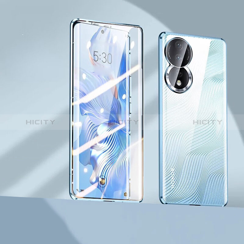 Custodia Lusso Alluminio Laterale Specchio 360 Gradi Cover per Huawei Honor 80 5G