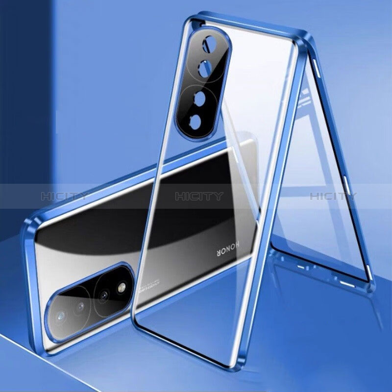 Custodia Lusso Alluminio Laterale Specchio 360 Gradi Cover per Huawei Honor 80 Pro Flat 5G