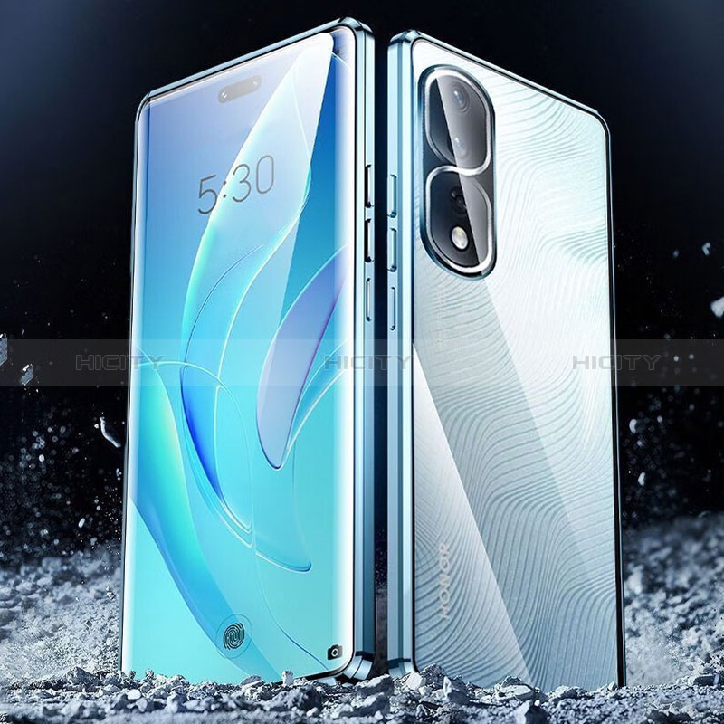 Custodia Lusso Alluminio Laterale Specchio 360 Gradi Cover per Huawei Honor 80 Pro Flat 5G