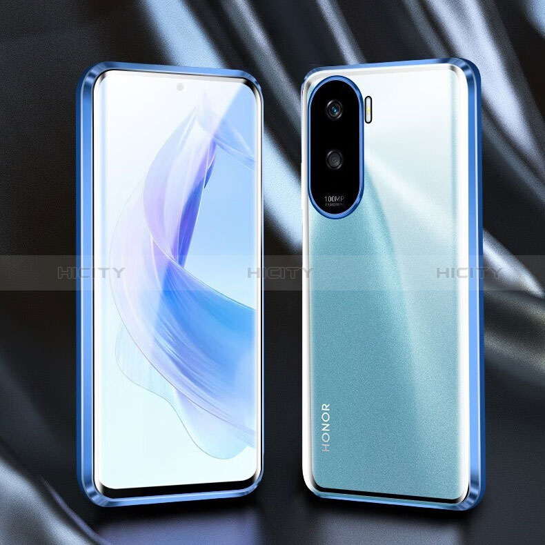 Custodia Lusso Alluminio Laterale Specchio 360 Gradi Cover per Huawei Honor X50i 5G