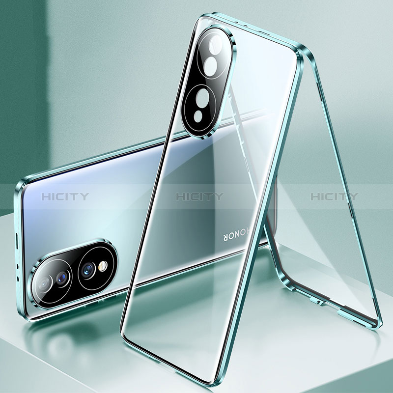 Custodia Lusso Alluminio Laterale Specchio 360 Gradi Cover per Huawei Honor X7b