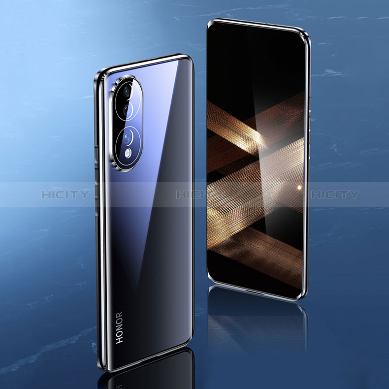 Custodia Lusso Alluminio Laterale Specchio 360 Gradi Cover per Huawei Honor X7b